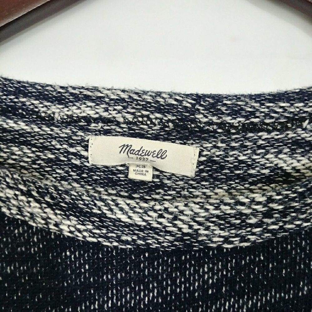 MADEWELL Textured Sweater Dress Marled Blue XS Women's - Picture 5 of 5